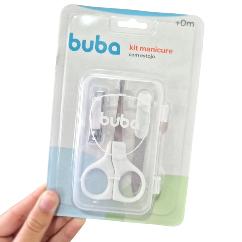 Kit Manicure Buba Bebê Cortador De Unhas Tesoura Lixa