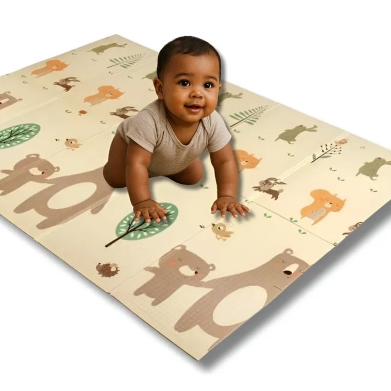 Tapete Tatame Infantil Emborrachado Dobrável Dupla Face 10mm