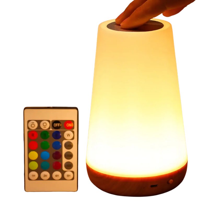 Luminária Led Rgb Toque Usb C/ Timer Luz Vermelha